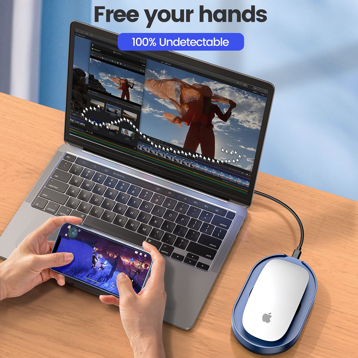 Virtual Mouse Mover Anti-sleep Automatic Movement To Prevent Computer Lock Screen With ON/OFF Switch Undetectable Mouse Jiggler