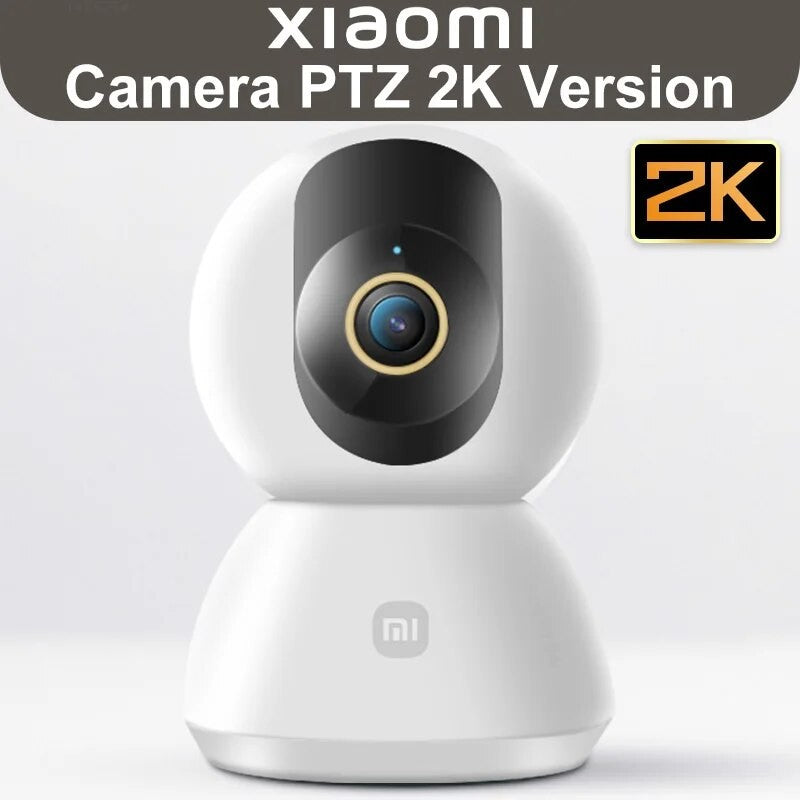 Câmera de Segurança Inteligente Xiaomi 360° Mi PTZ 2K Webcam 1296P 3 Megapixel Detecção Humana por IA Visão Noturna Webcam Funciona com Miji