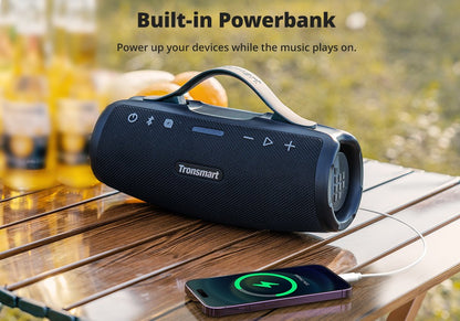 Tronsmart Mirtune S100 Speaker Bluetooth Powerful Speaker with 50W, IPX7 Waterproof, Retractable Handle, Built-in Powerbank