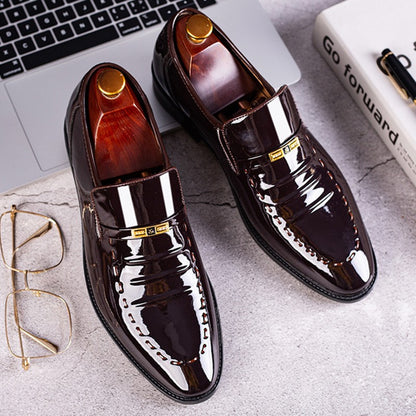 Patent Leather Men Shoes Slip On Oxfords for Male Wedding Party Office Work Shoes Plus Size Classic Business Casual Fashion Shoe
