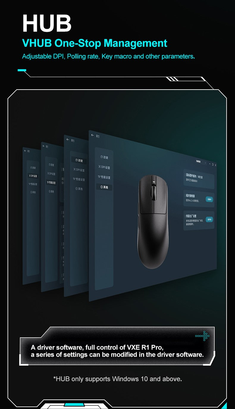 ATK VXE R1 Pro MAX Dragonfly R1 Bluetooth Gaming Mouse PAW3395 2.4G Wireless E-sports Mice Rechargeable Lightweight Ergonomic