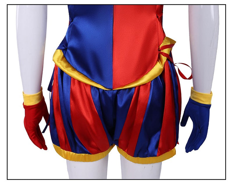 The Amazing Digital Circus Pomni Cosplay Costume Women Men Girls Boys Clown Costume Suit Halloween Party Role Playing Outfits