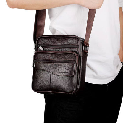 Men's Large size Genuine Leather  Shoulder Bags High quality Tote Fashion Business Man Crossbody Messenger Bag Leather Bags