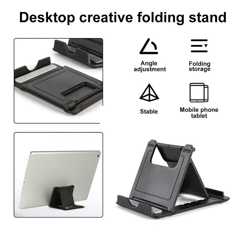 Mini Suporte Dobrável Portátil Universal Ajustável Criativo Para Tablet e Celular ipad iPhone Samsung Xiaomi
