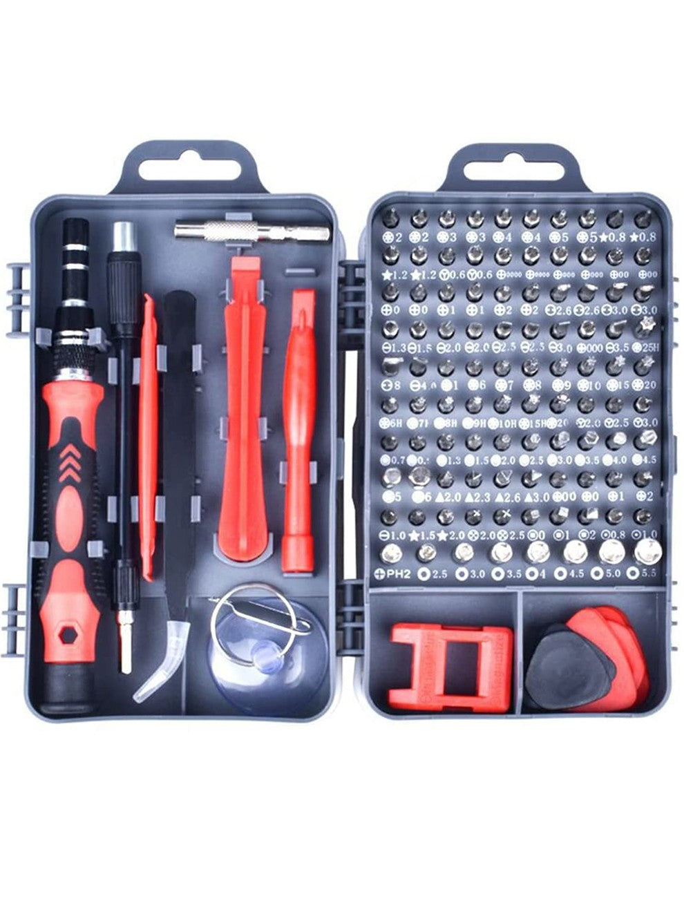 Kit de Chaves de Precisão 115 em 1, Bits Magnéticos com Estojo, Bits para Parafusadeira de Impacto para iPhone, Óculos, Eletrônicos, 3 unidades/pacote