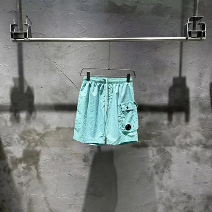 New CP Summer Youth Casual Sports Loose Beach Pants Nylon Shorts Quick drying 5-point Pants Trendy Brand Men's Fashion