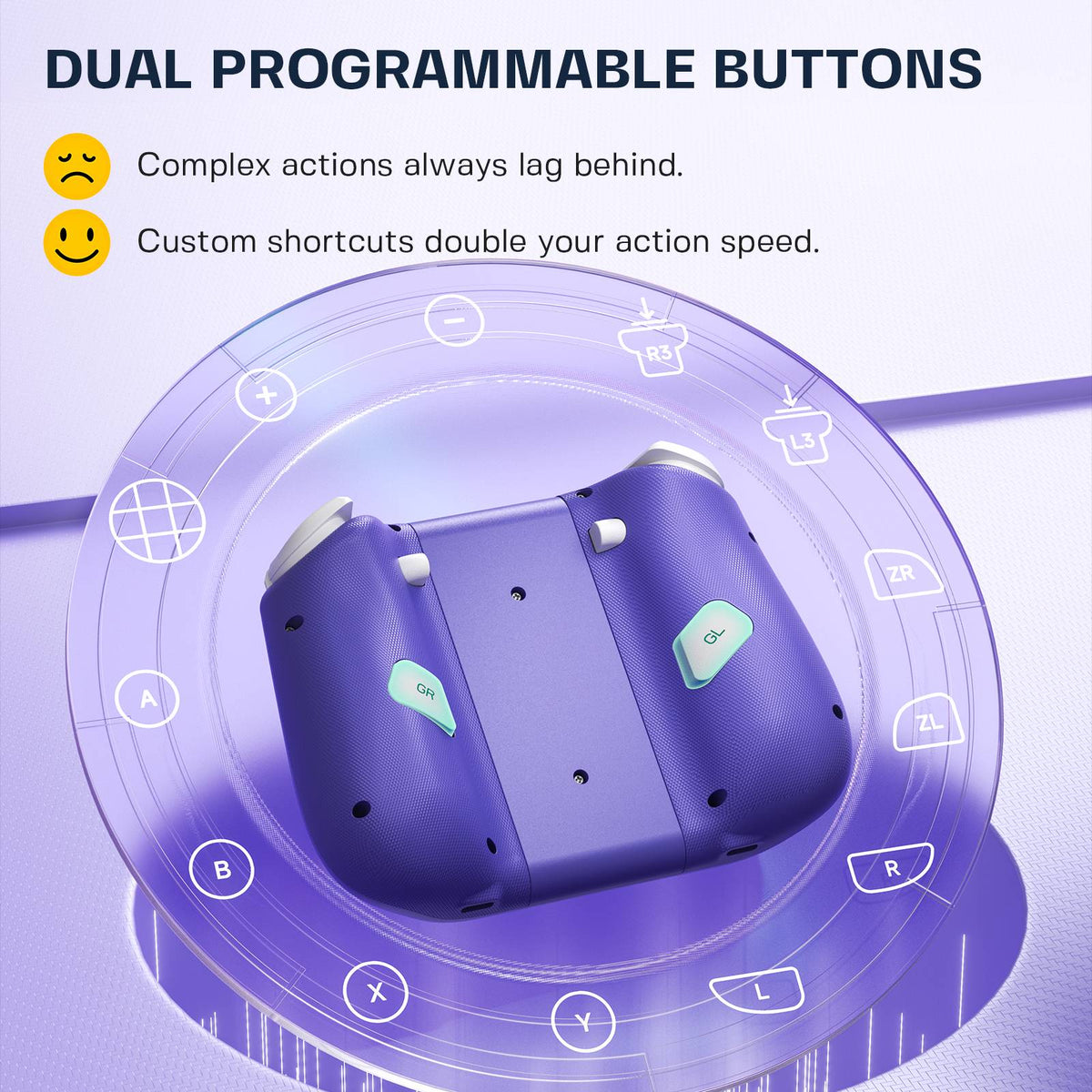 NYXI Hyperion 3 Wireless Switch 2 Joycon Gaming Purple