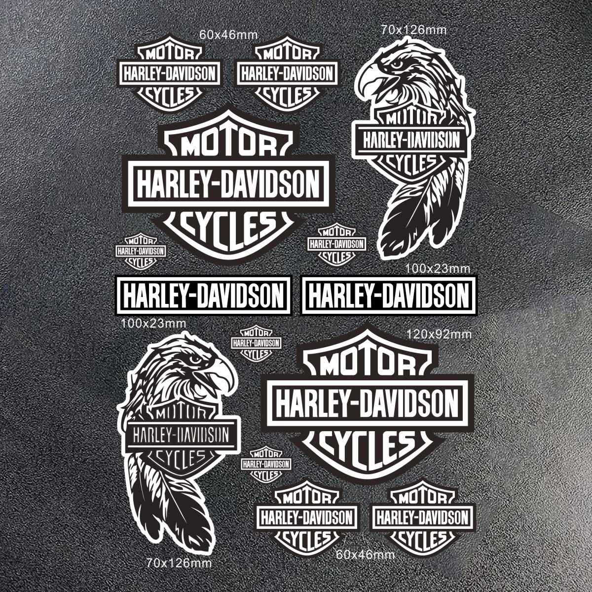 2026 Novo Adesivo Harley Davidson Logotipo Moto Capacete Tanque Decalque para Sportster 883 Sportster S 1250 Fat Boy 117
