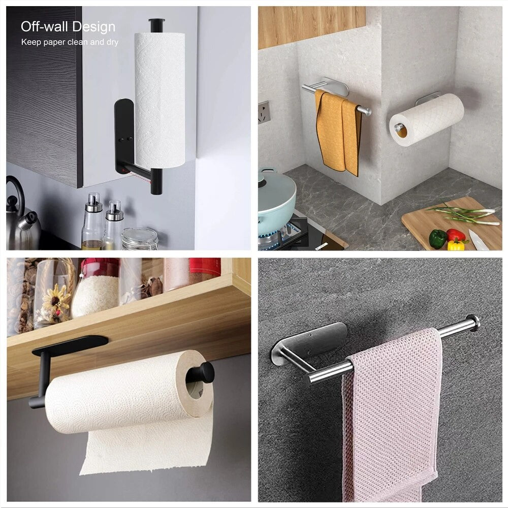 Kitchen paper towel holder / napkin holder, adhesive hook, toilet paper holder, cabinet and bathroom accessories