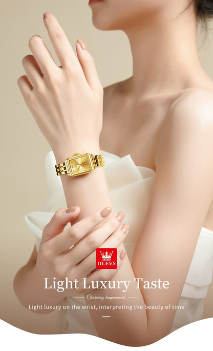 OLEVS 5616 Women Watch Luxury Brand Quartz Watch Classic Original Square Gold Women Watch Waterproof Luminous Watch Reloj Hombre