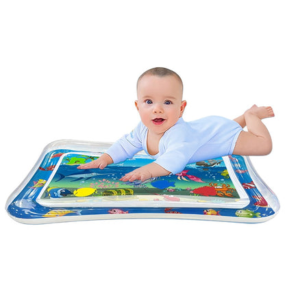 Squid Ocean Theme Inflatable Water Mat for Babies - Thick PVC Sensory Play Mat, Educational Baby Toy, Perfect Birthday Gift