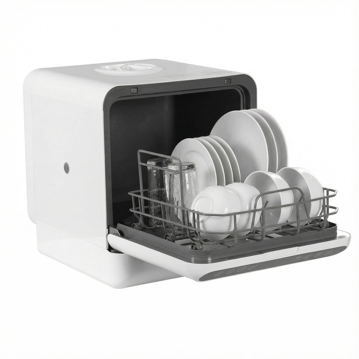Mini Dishwasher with 6L Built-in Water Tank Automatic Dishwasher No Hookup Needed High-Temp& Air-Dry Function for Apartments