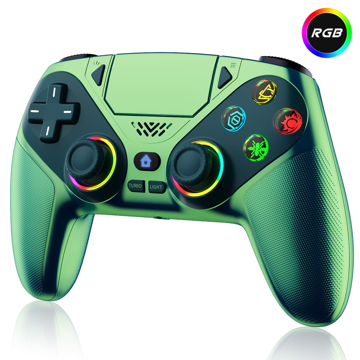 RGB Light Controller For PlayStation 5/PS5 Pro/Slim/PC Wireless Gamepad Marco/Turbo NO Drift Hall Effect Gaming Control Joystick