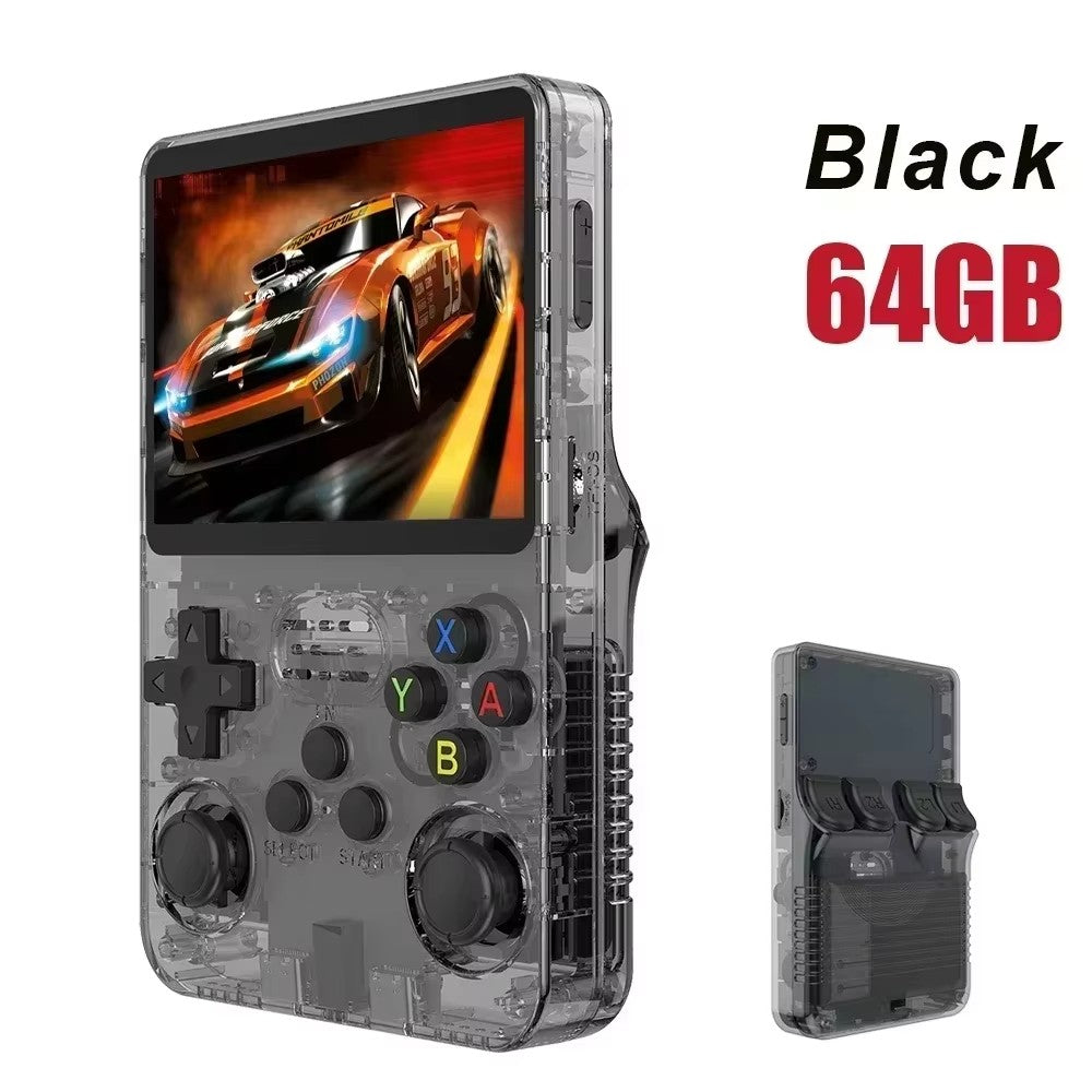 R36S Original Retro Handheld Game Player Arkos System 3.5" IPS Screen Portable 64/128GB Hall Effect Emulator Wireless Gamepad