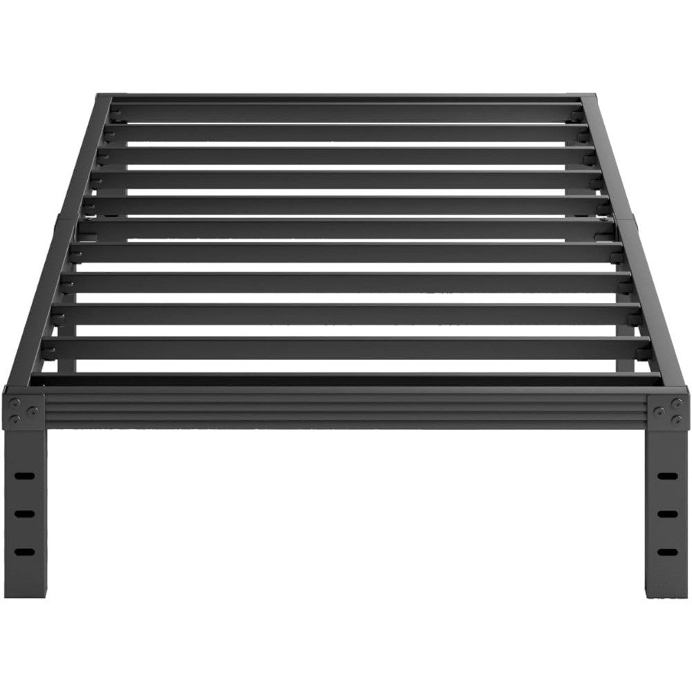 Bases de Cama Metálicas Twin XL de 30 cm de Altura, Estrutura de Cama Plataforma Twin XL Sem Necessidade de Box Spring, Fácil Montagem, Sem Ruído, Resistente, Preto