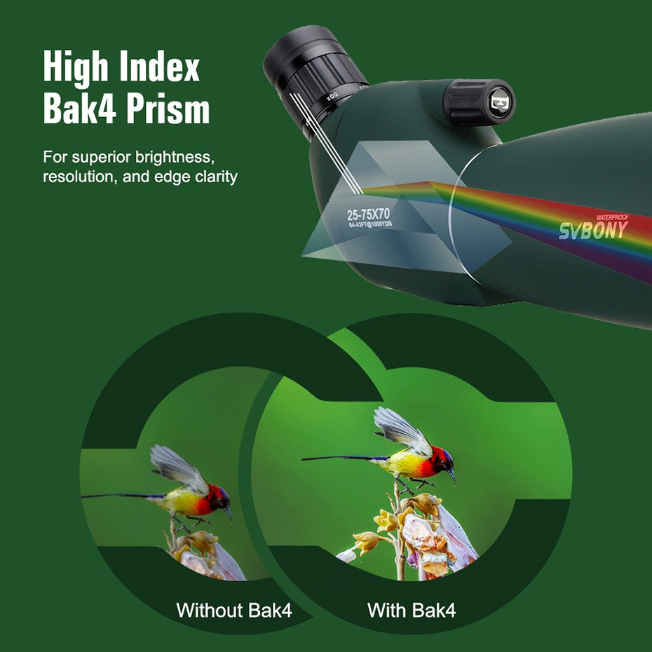 2026 New 25-75x70 Telescope Spotting Scope Powerful Zoom Monocular FMC BAK4 Waterproof for Bird Watching Target Shotting