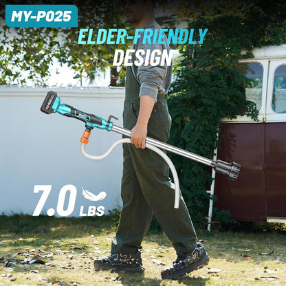 Seesii Cordless Stick Water Transfer Pump Handheld Portable Utility Sump Pump 3/4" Outlet for Pool/Garden/Pond/RV/Boat Draining