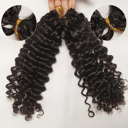 Small Spirals Curly Feather Crochet Hair Braid Human Hair Extensions Invisible Pre-Separated Knotless Pixie Curls Crochet Hair