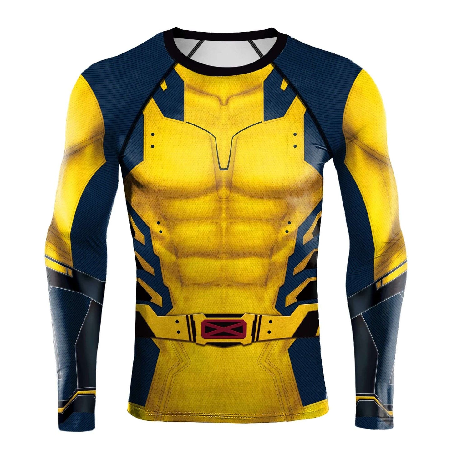 Halloween T-Shirt Red Shirt Men Tanks Halloween Cosplay Costume Hero Long Sleeved Tees Tanks Men Top Carnival Party Outfit
