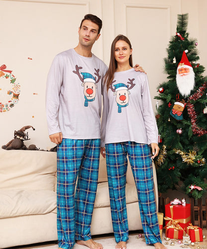 Family Matching Xmas Pajamas Outfits Set Deer Printed 2026 Christmas Family Look Same Adult Kids Mother Daughter Pyjamas Clothes