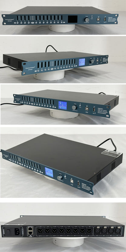 DP48X Processador de Áudio Digital Profissional 4 Entradas 8 Saídas Processador Drive Rack com RIR DEQ Sistema de Gerenciamento de Alto-falantes 192KHZ