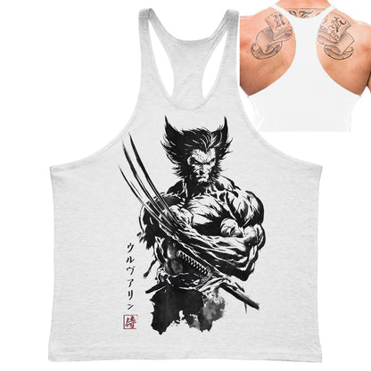 Wolverine Hardcore Men's Fitness Tank Top American Personalized Quick Drying Sleeveless Shirt Outdoor Sports Top Sweatshirt