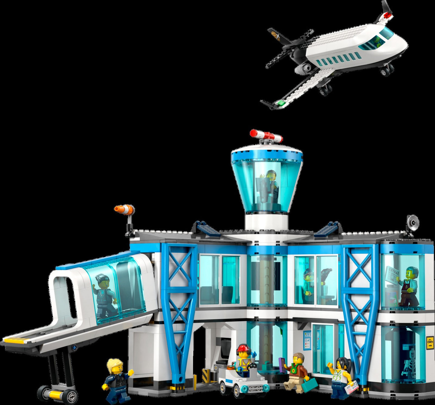 ?Pré-venda em jan.?LEGO® City Aeroporto com Avião (60502) Kit de Montar para Crianças a partir de 8 anos 887 Peças Presente de Aniversário Natal