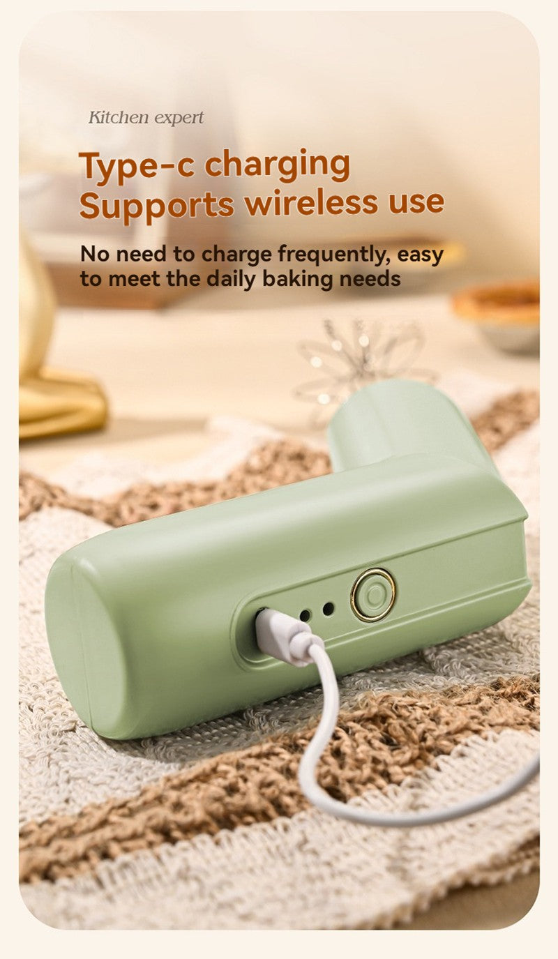 Batedor de Ovos Portátil Elétrico Sem Fio Recarregável USB Mixer Dobrável Automático com Engrenagem Ajustável Utensílios de Cozinha Domésticos