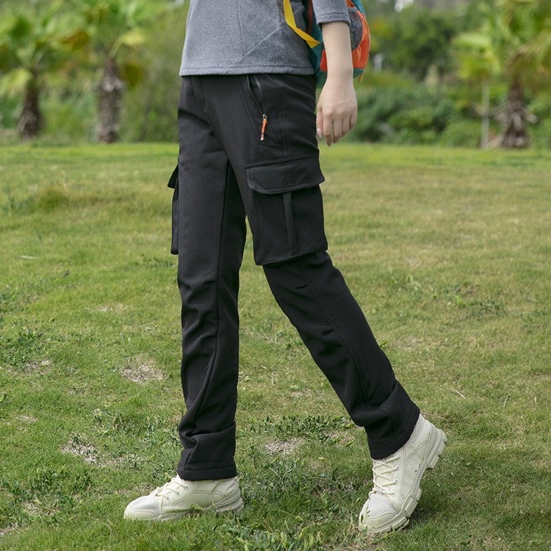 Thick Warm Fleece Winter Pants Women Waterproof Hiking Trekking Camping Skiing Soft Shell Pants Outdoor Windproof Trousers