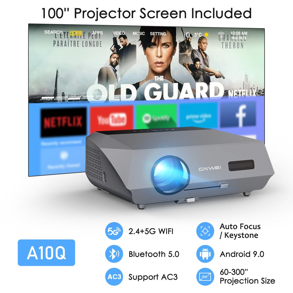 4K Beam Projectors for Movie Auto Focus Correction Smart Android Wifi 1080P Full HD Home Theater Projector Global Version