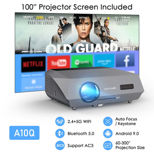 4K Beam Projectors for Movie Auto Focus Correction Smart Android Wifi 1080P Full HD Home Theater Projector Global Version