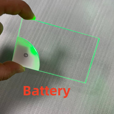 Led Blank Acrylic Glowing Business Card Light Transparent Name Tag Board Battery Power DIY Gift For Husband Boyfriends Dady Gift