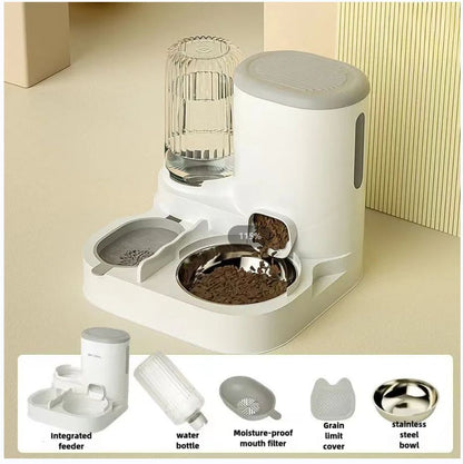 Tigela automática para gatos, cães e animais de estimação, bebedouros, tigela integrada para gatos, tigela de ração para gatos, cães, para comer, beber ág