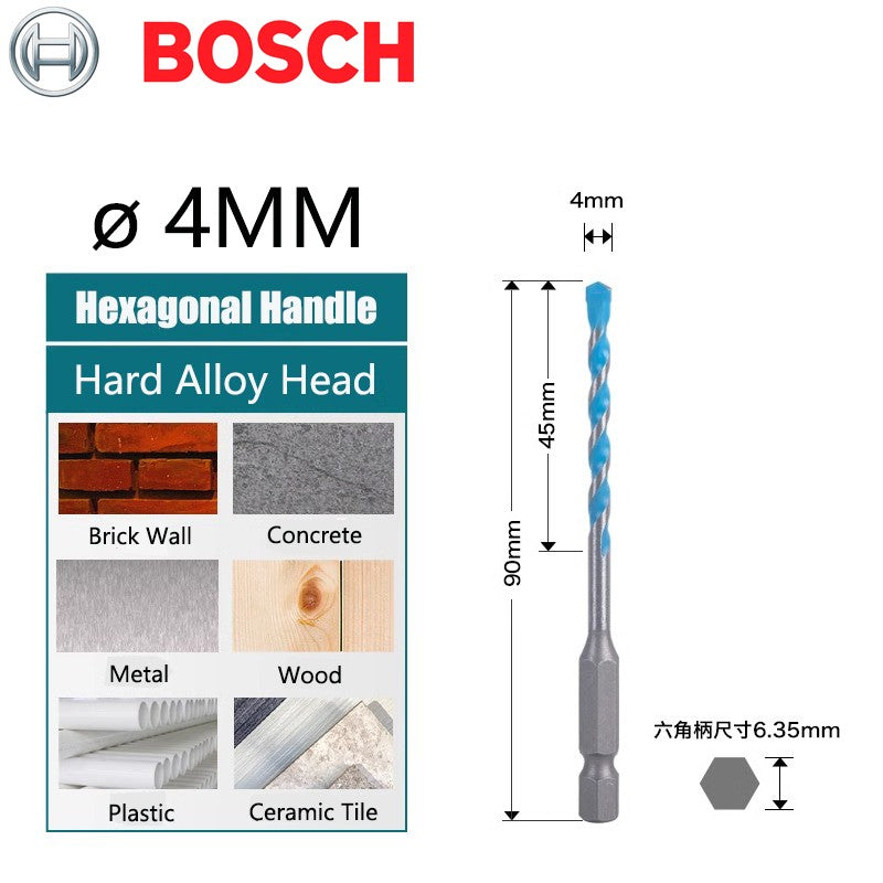 BOSCH EXPERT Broca Multifuncional Haste Hexagonal para Metal/Madeira/Plástico/Cerâmica Furo de Parede Broca Helicoidal 1PÇ