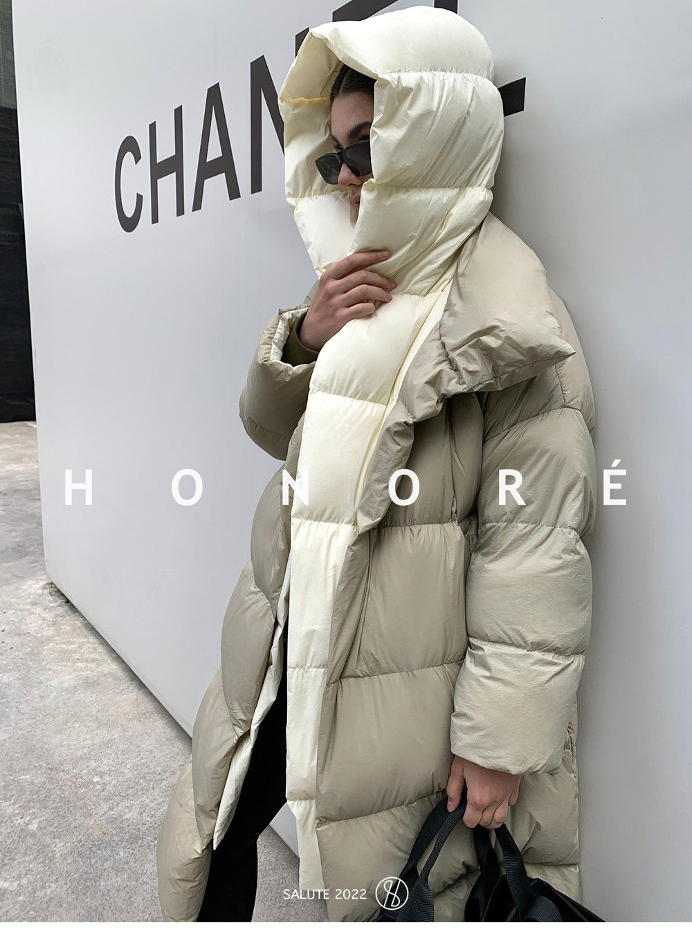 Janveny Fluffy White Duck Down Jacket Women Winter Thickness Warm Long Puffer Coat Hooded Female Fashion Fake Two-piece Parkas