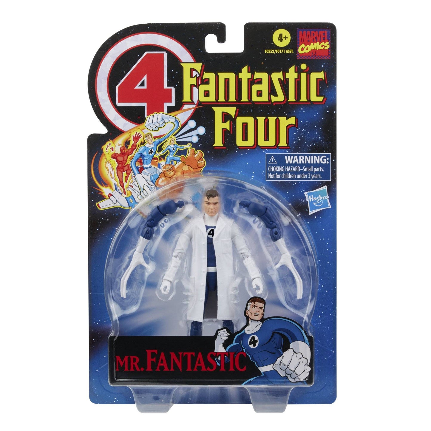 Marvel Legends Quarteto Fantástico Retro Onda O Coisa Mulher Invisível Sr. Fantástico Tocha Humana Homem Psico Boneco Articulado 6"