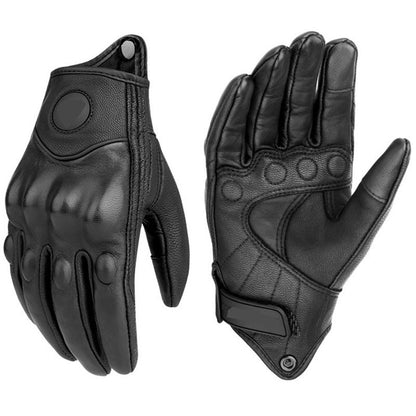 Luvas de Couro para Motociclista Masculinas Femininas 4 Estações Direção Supertech Preto/Branco Luvas de Corrida Motoqueiro Couro Bovino Corrida Moto Cavaleiro