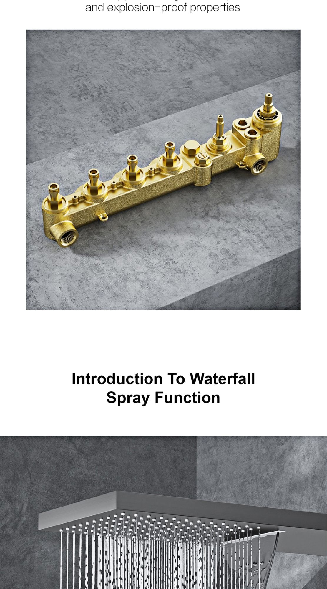 Luxury gun gray brass thermostatic shower system wall mounted LED digital display hot and cold water bathroom embedded faucet