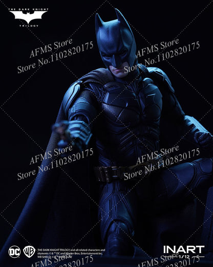 INART 1/12 Boneco Soldado Masculino Batman Christian Bale O Cavaleiro das Trevas Ressurge Herói da Luta Eterna Figura de Ação de 6 Polegadas para Coleção