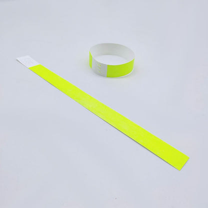 100pcs Colorful Neon Paper Wristbands Mixed Multicolor Waterproof Bracelet charms for Events Festivals,non-custom