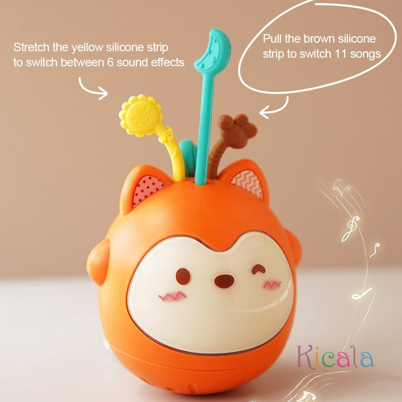 Silicone Pull String Baby Toy Silicone Baby Musical Light Up Toys Fine Motor Educational Learning Activity Gift For 0-3 Month