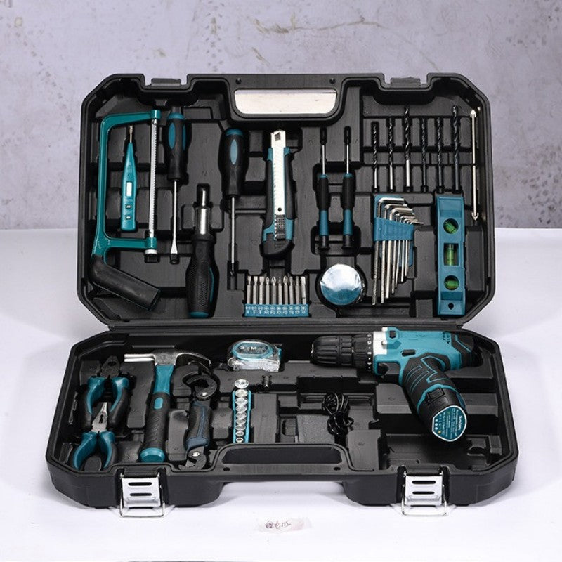 Conjunto de Ferramentas Elétricas para Furadeira 19-160PCS Jogo de Ferramentas Multifuncional para Reparo Doméstico Chave de Fenda Alicate Automotivo Caixa de Ferramentas