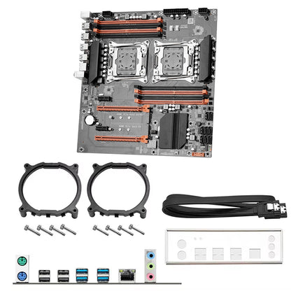 Kit Placa-mãe X99 Dual CPU lntel Xeon E5 2680 V4 e DDR4 64 GB (4*16 GB) LGA2011-3 M.2 NVME para Computador Desktop Gamer