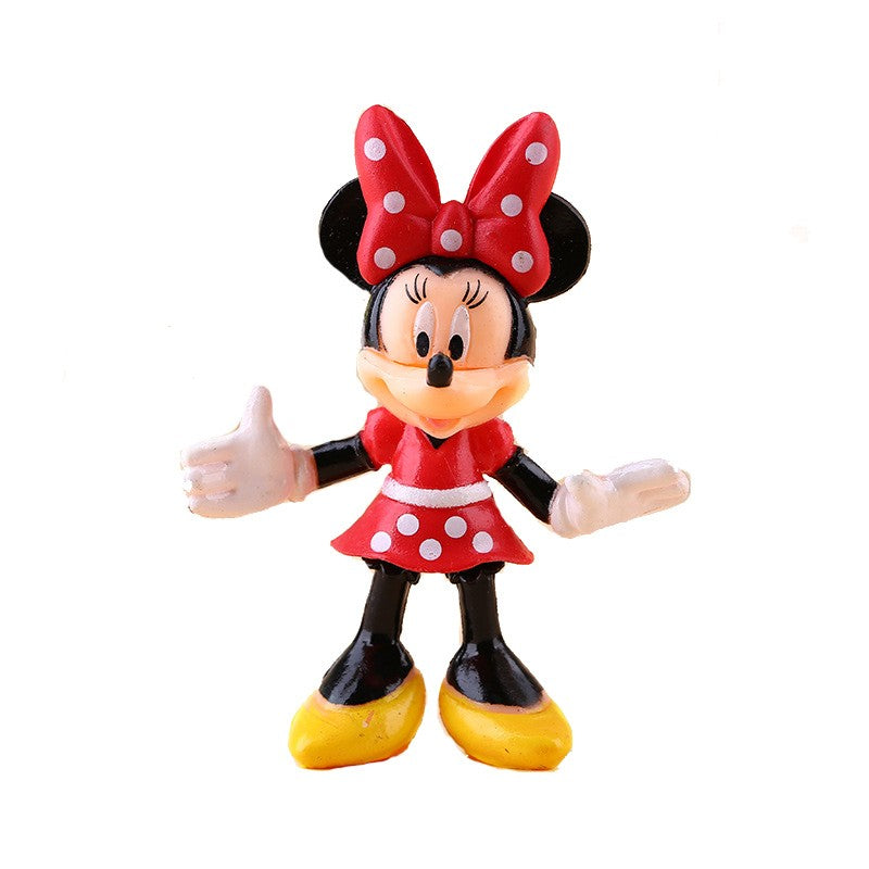 Disney Anime 4pçs/conjunto de figuras de ação de PVC Mickey e Minnie Mouse, brinquedos para crianças