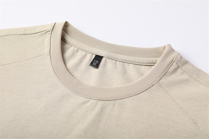 2025 New Men's Korean Style Fashion Badge Short Sleeved Sleeve Round Neck T-shirt Casual and Comfortable Summer Versatile Top