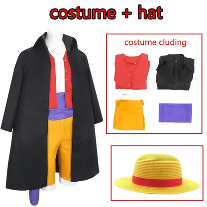 Anime Monkey D Luffy Cosplay  Wano Country Onigashima Chapter LMen's Clothing Cloths Halloween Carnival Costume For Adult