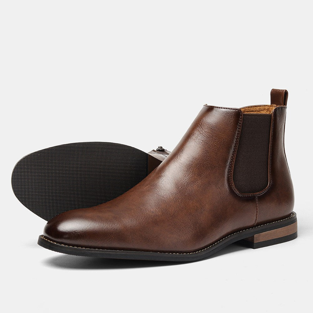 2025 New Chelsea Men Boots Fashion Brand Comfortable Leather Boots