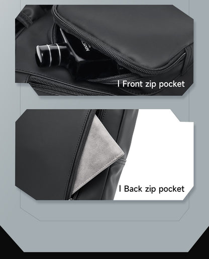 Septwolves Business Thin Printed Leather Crossbody Sling Bag Man Fashion Casual Travel Monogram Print Fabric iPad Shoulder Bag