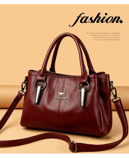 Genuine 3Layers High Quality Soft PU Leather Ladies Shoulder Crossbody Bags for Women  Luxury Handbags  Women  Designer A Main