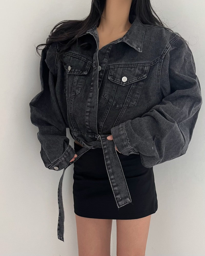 2 colors Women's casual Jean Coats 2025 Spring Women Denim Jacket Long Sleeve cropped Female Girls streetwear(N2418)